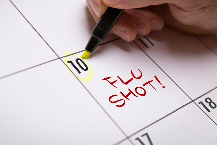 image of flu shot schedule