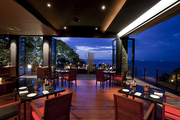 Restaurant with an ocean view